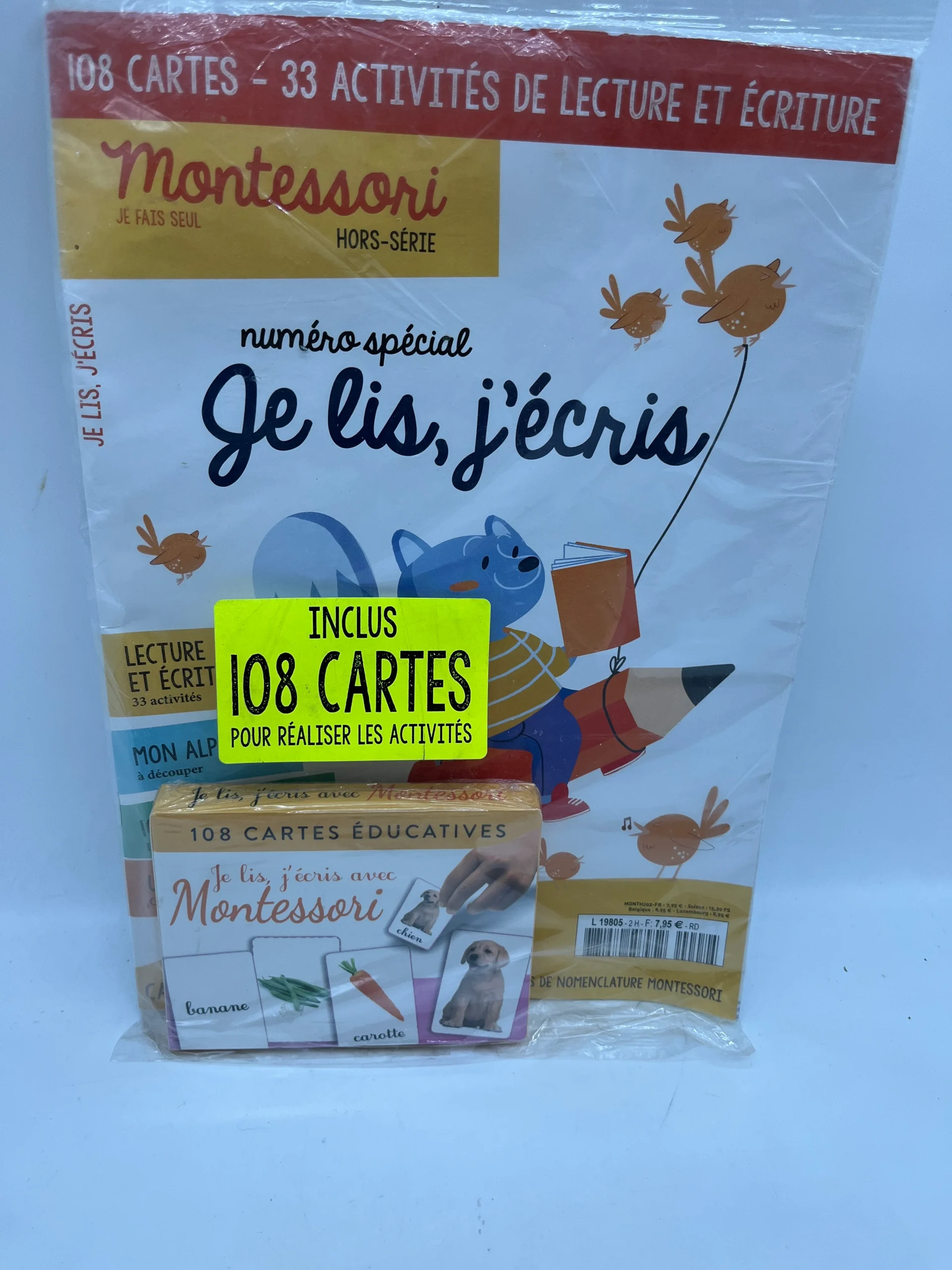 Magazine livre d’activité je fais seul Hors série Montessori 3à 6 ans avec ces 108 cartes j’écris je lis Neuf !