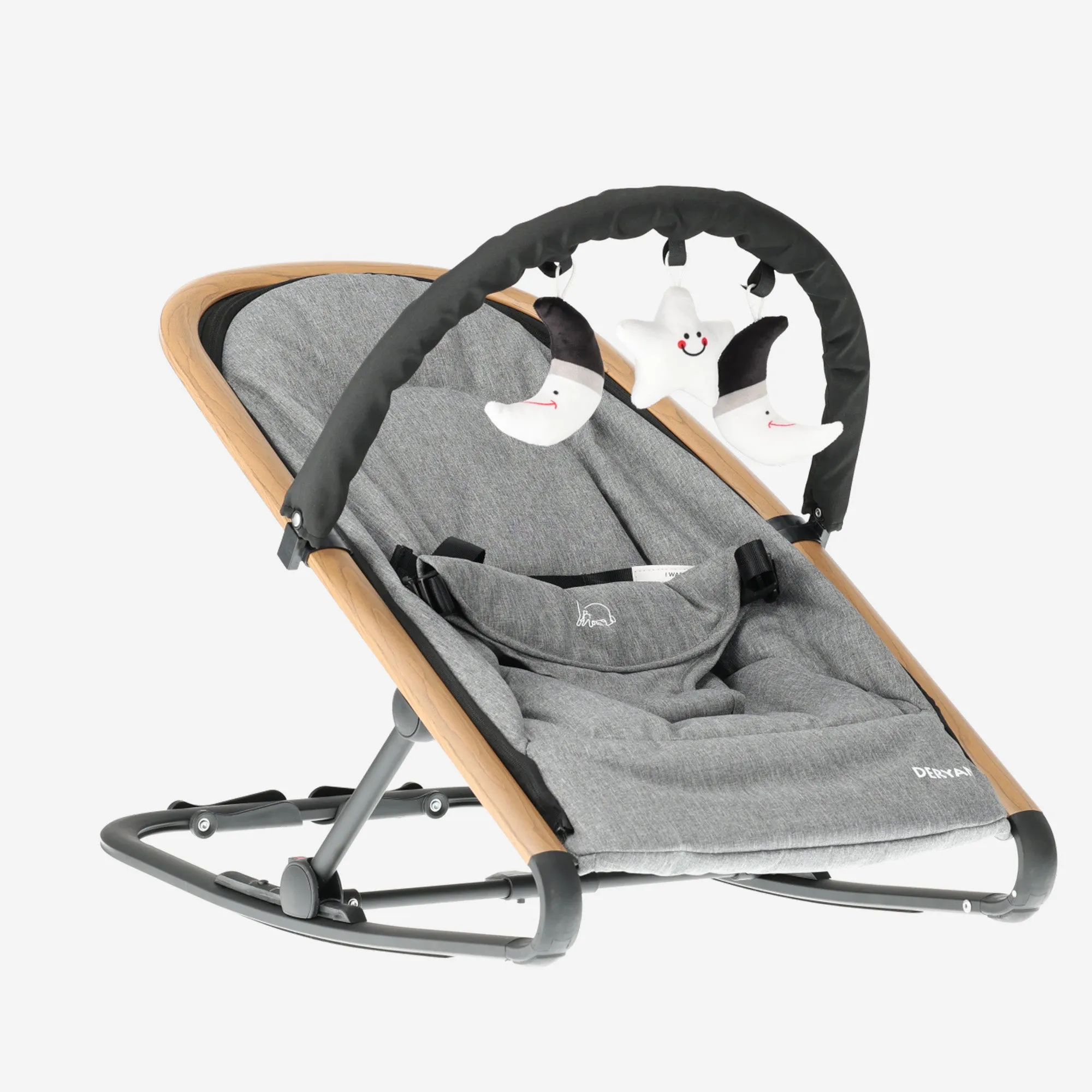 Deryan Château gonflable Rocker Luxe 2-en-1 - Gris – Image 2