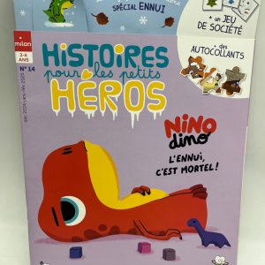 Livre d’activité magazines Histoires pour les petits NiNo le dino modèle l’ennui c’est mortel ! Avec son jeu d’émotion spécial ennui neuf