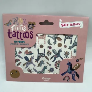 Pack de  Mes p’tits tatouages 50 tattoos Auzou thème Licorne Neuf