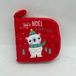 Mini livre pour bébé couverture toute douce histoire le petit Ours collection Bébé Noël Neuf