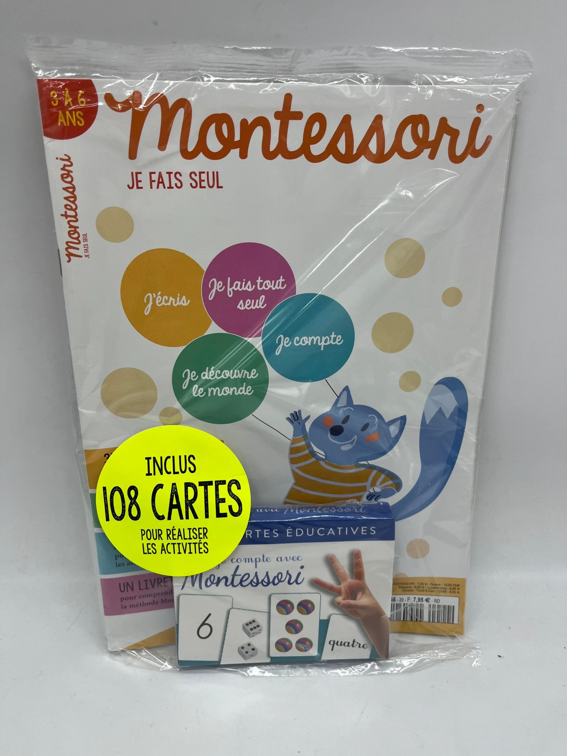 Magazine livre d’activité je fais seul Hors série Montessori 3à 6 ans avec ces 108 cartes j’apprends à’compter je compte Neuf ! – Image 2