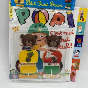 livre d’activité Magazine POPI avec son petit ours brun aimanté Neuf !