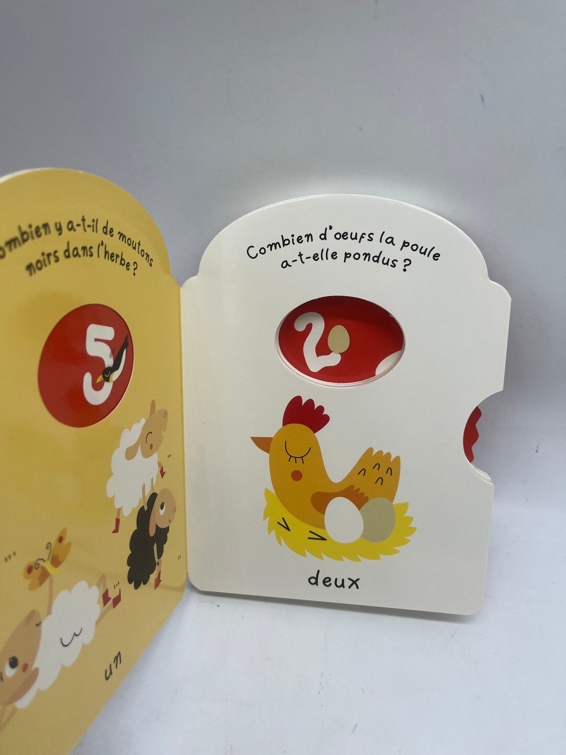 livre Tourne et joue mon premier livre animé ludique illustré thème les nombres Neuf Cartonné – Image 3