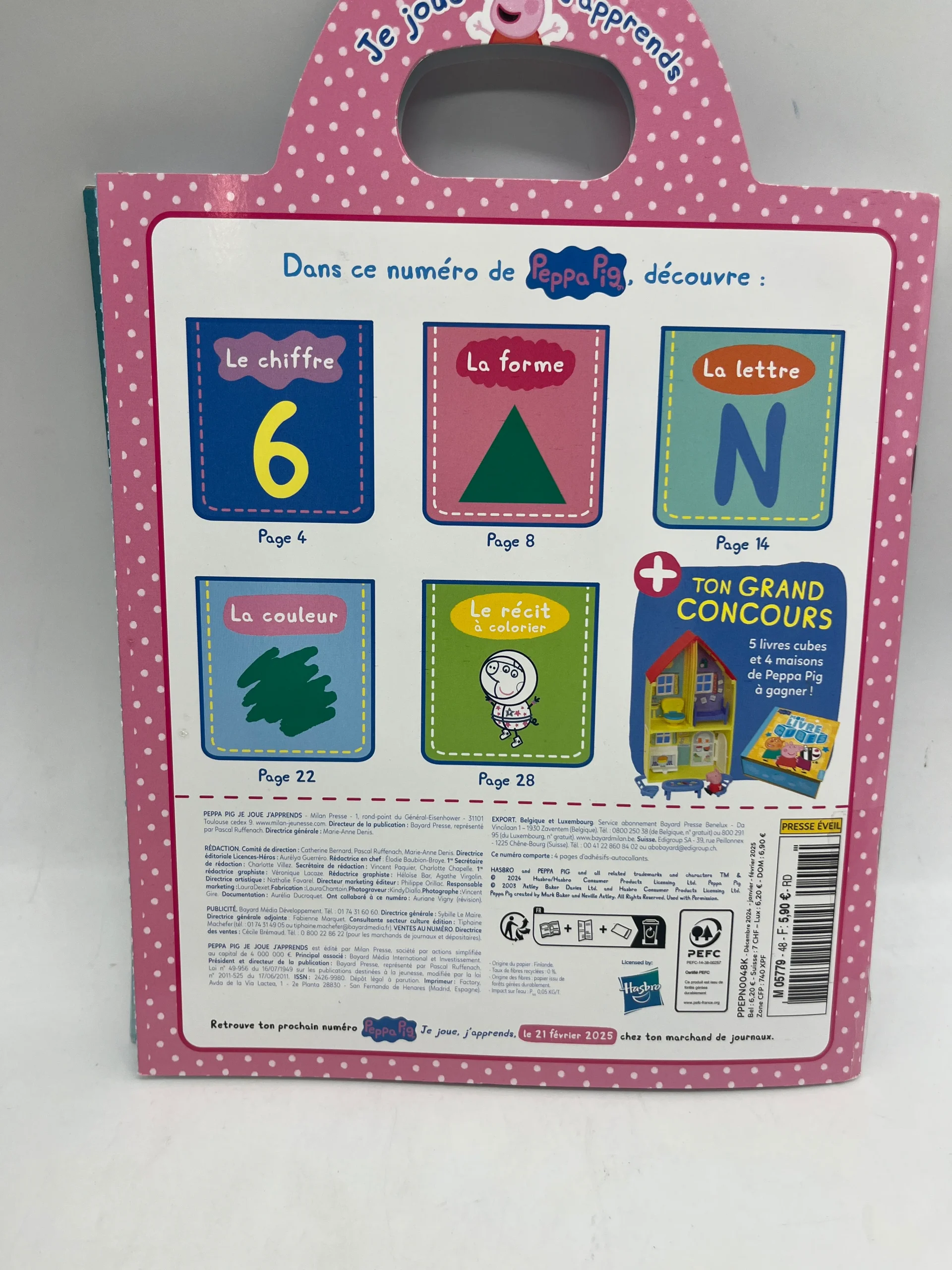 Livre d’activités Magazine Je Joue j’apprends Peppa pig Mon année de maternelle 70 gommettes couleur lettre chiffres numéro 48 Neuf – Image 8