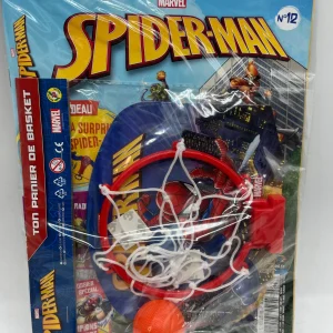 Livre d’activité Magazine Disney Spiderman Marvel Avenger avec son panier de basket Neuf