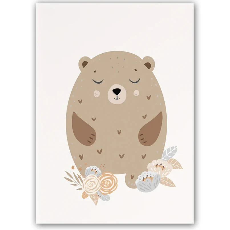 Affiches animaux pour enfants beige – Image 9