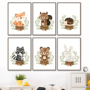 Affiches animaux douceur d'automne
