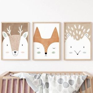 Affiches portraits animaux scandinaves