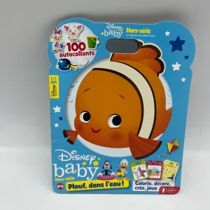 Livre d’activité magazine Disney baby avec ses gommettes Thème A la plage modèle hors série Neuf