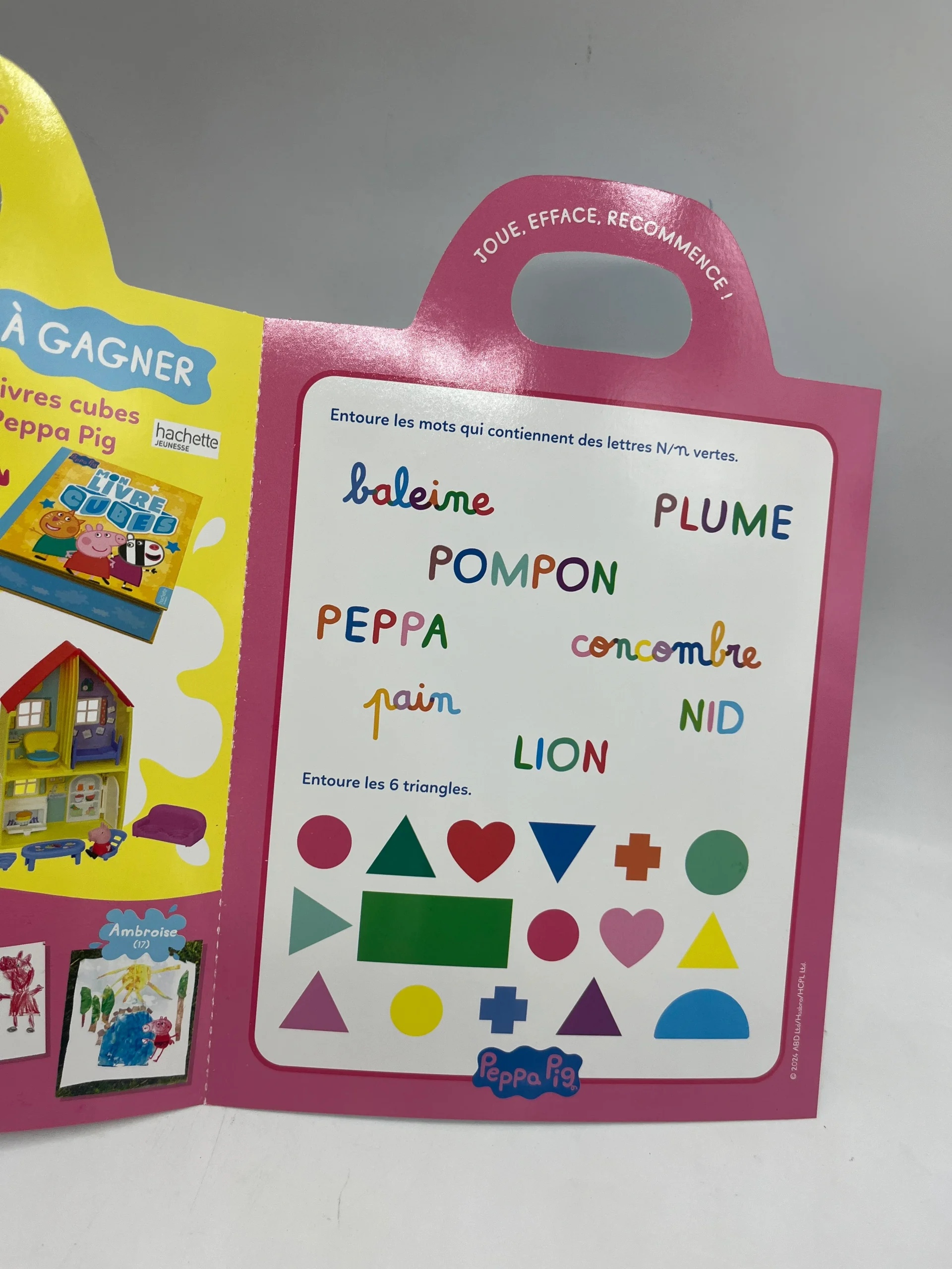 Livre d’activités Magazine Je Joue j’apprends Peppa pig Mon année de maternelle 70 gommettes couleur lettre chiffres numéro 48 Neuf – Image 7