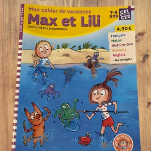 Cahier de vacances Max et Lili 7-8ans CE1/CE2  Neuf Apprends en t'amusant !