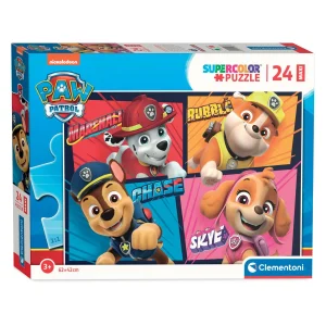 Puzzle SuperColor 24 Pièces Maxi – Paw Patrol – Clémentoni : Assemblez l’Aventure avec Ryder et sa Bande !