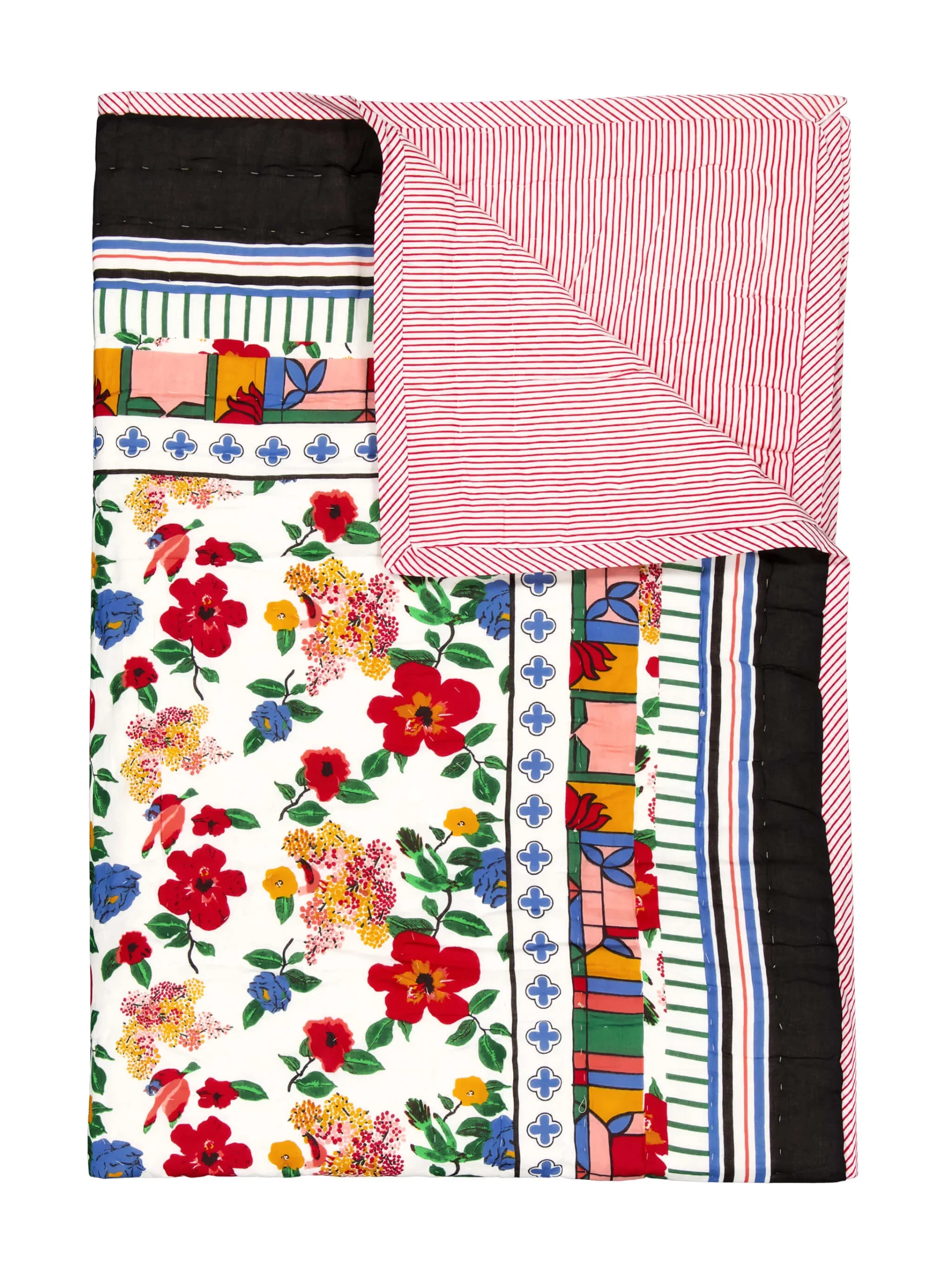 Plaid matelassé réversible sarong – Image 3