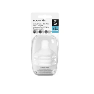 Suavinex Teats Tétine Silicone Symétrique SX Pro Débit Moyen 2 Pièces