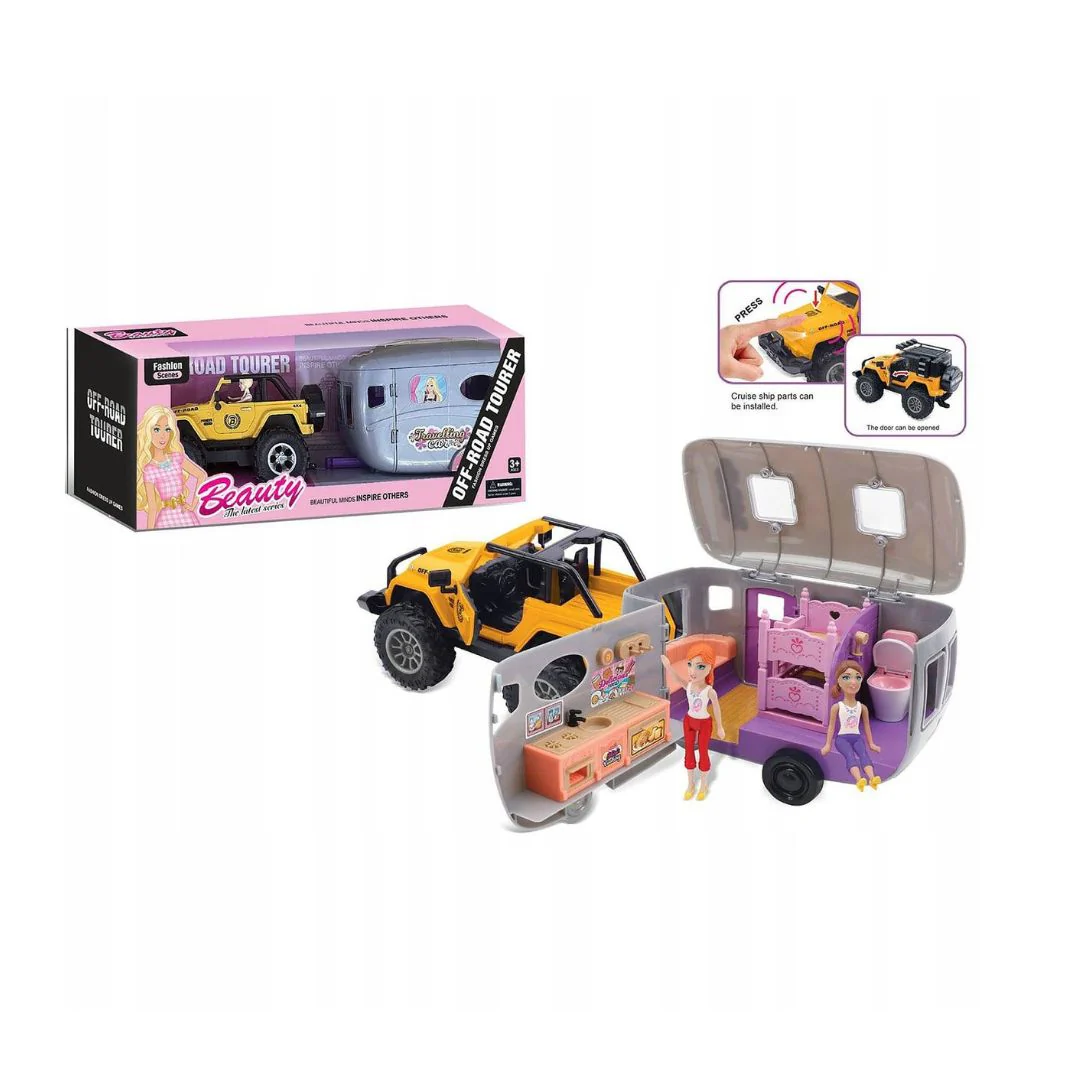 Off-Road Tourer Beauty – Voiture & Caravane avec figurines – Image 2