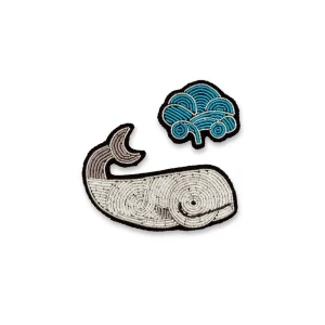 Broche Brodée Baleine - Macon Lesquoy