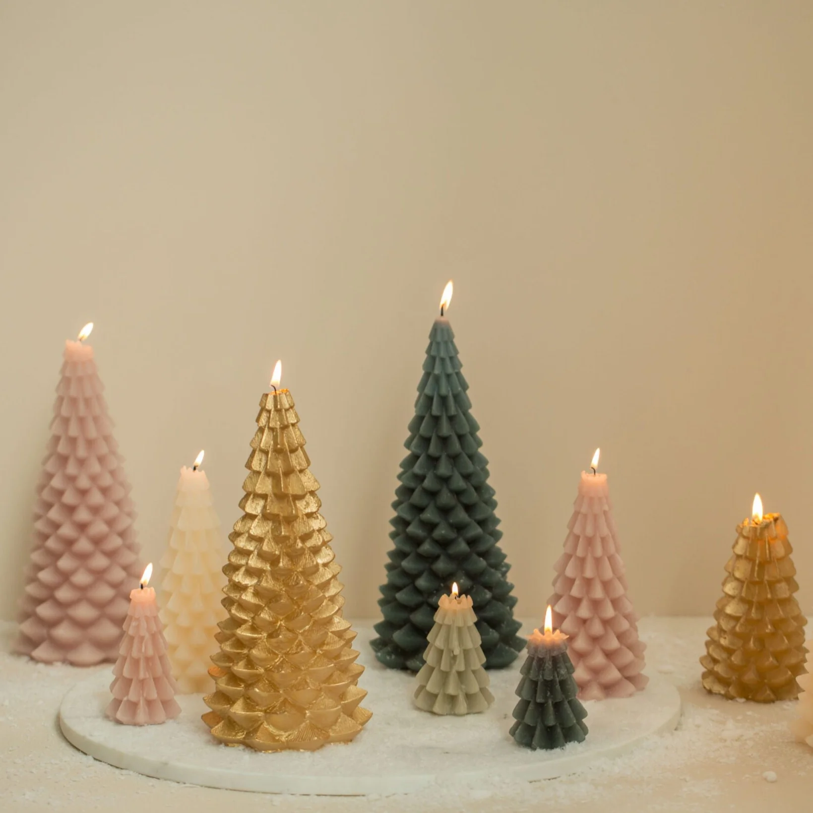 Bougie Artisanale Sapin - 2 Tailles - 4 Coloris – Image 2