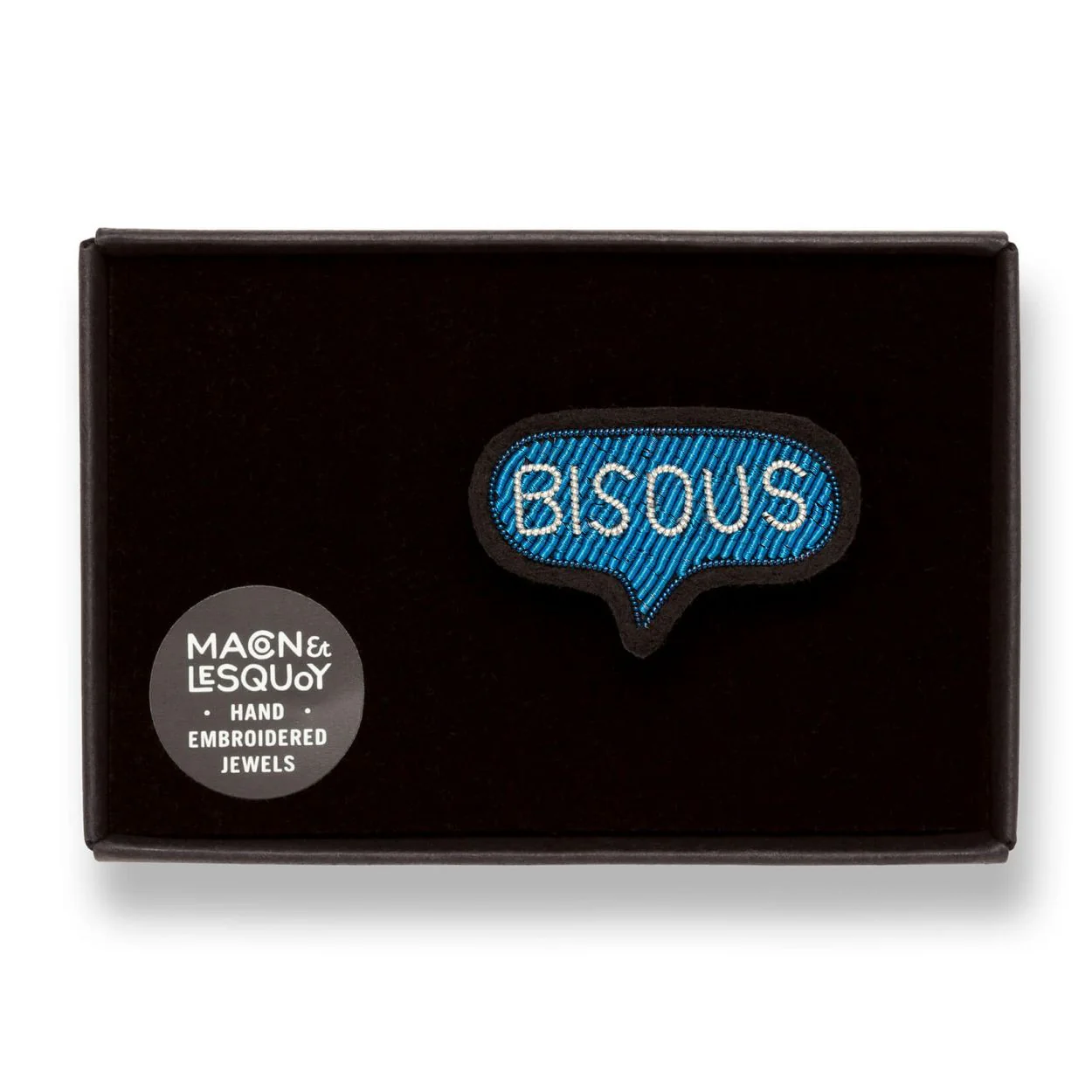 Broche Brodée Bisous Bleu - Macon Lesquoy – Image 3