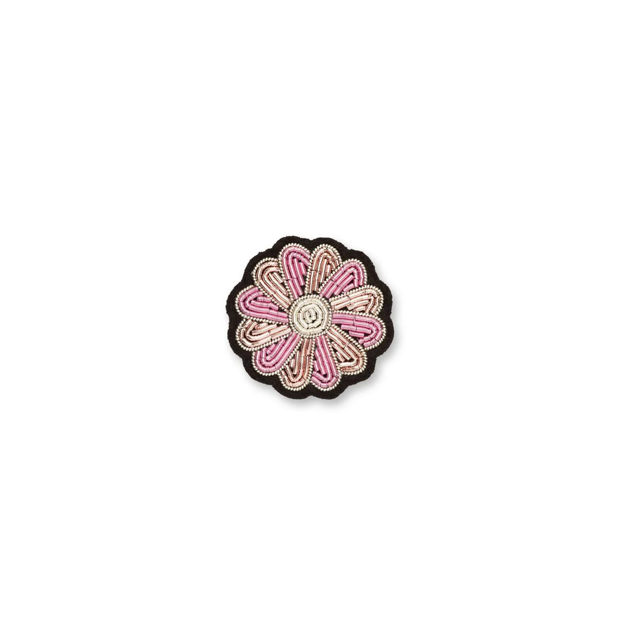 Broche Brodée Mini Marguerite Rose - Macon Lesquoy