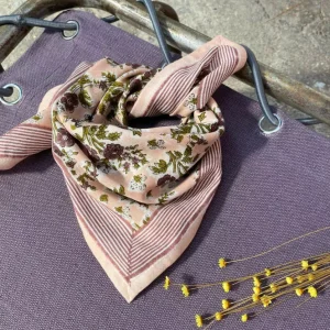 Foulard Block-Print Soledad Rose - Bëllemme