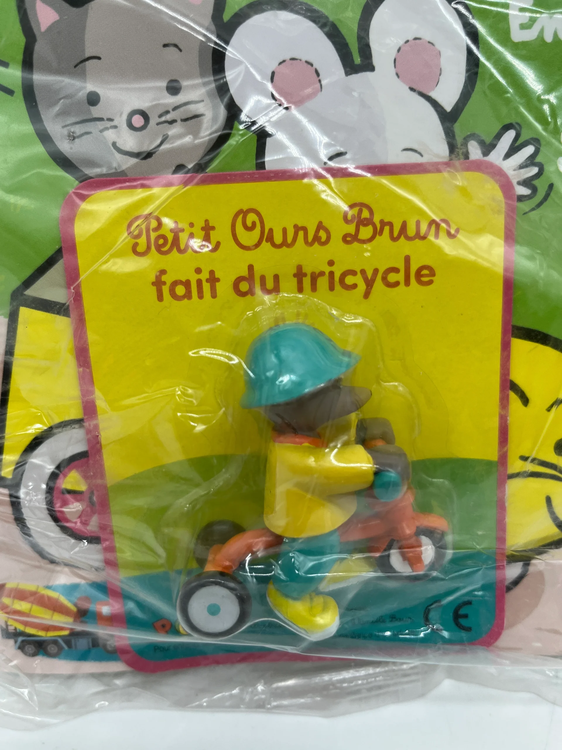livre d’activité Magazine POPI spécial printemps avec sa figurine Petit Ours brun faut du tricycle Neuf ! – Image 3