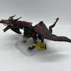 Figurine Plastoy Dragon à 4 pattes bordeau or Neuf avec étiquette