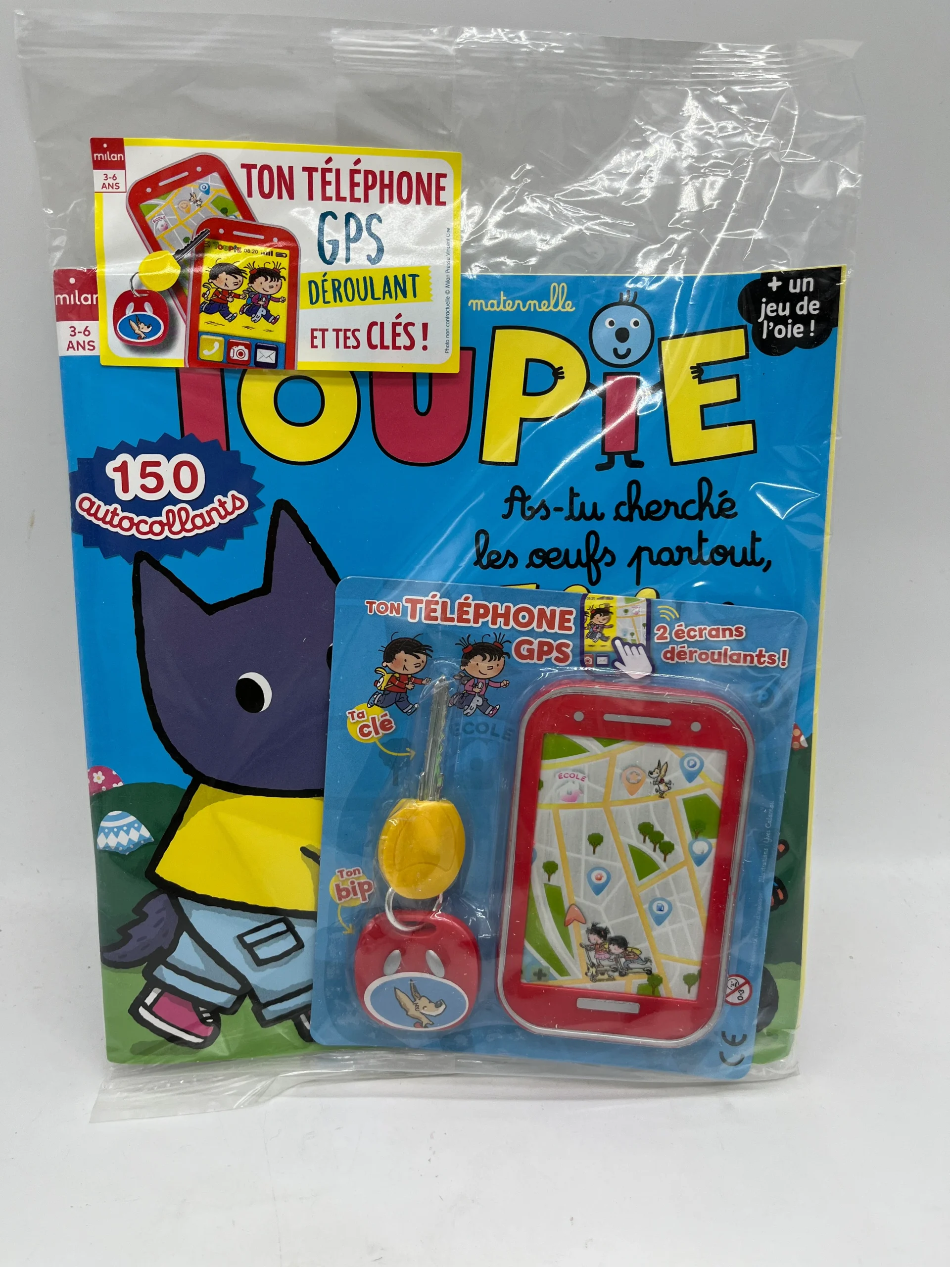 livre d’activité Magazine Toupie avec son Kit de grand téléphone et ses clefs Neuf !