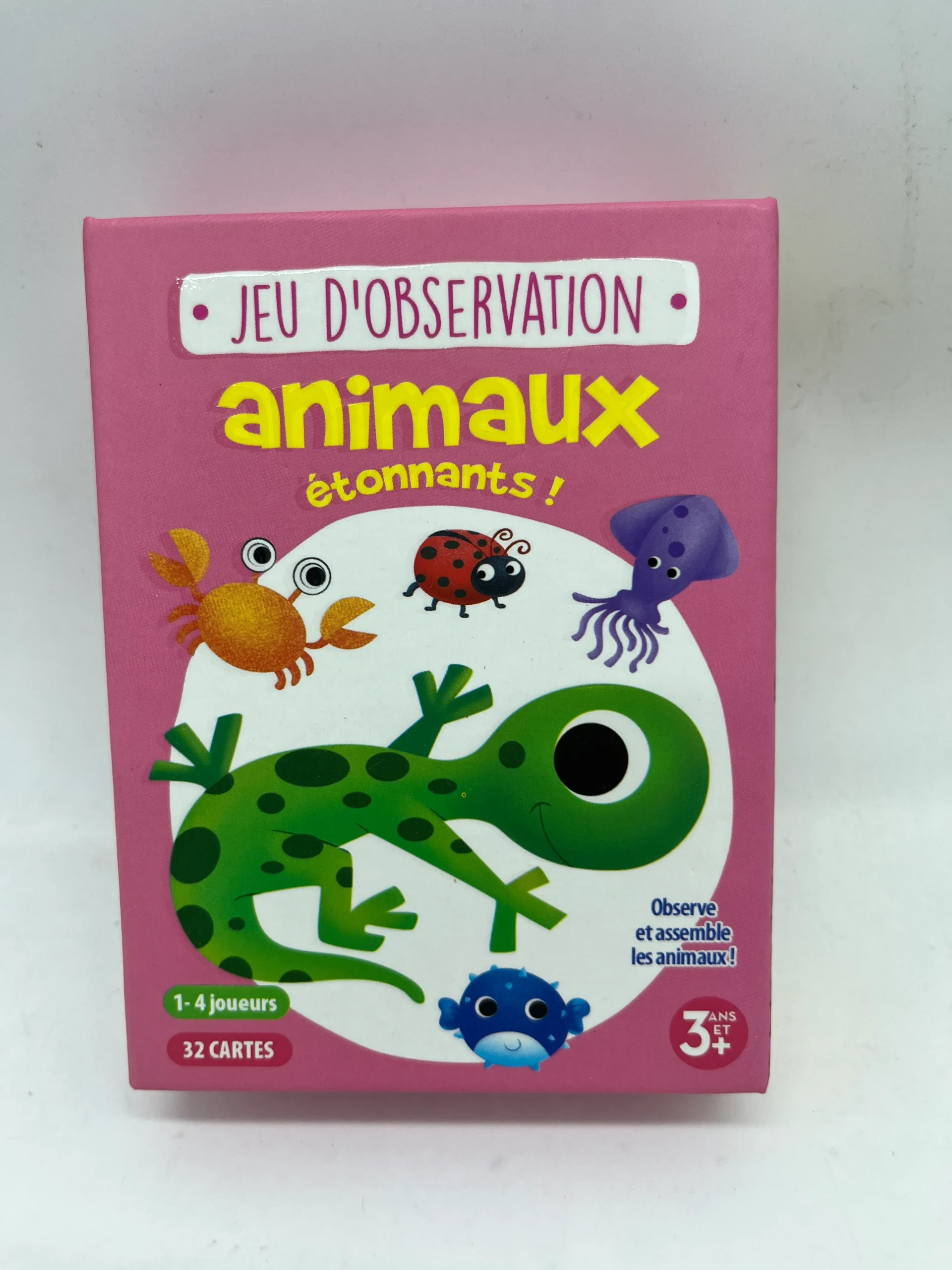 Jeu de société Jeu d’observation Modèle dans les animaux étonnant avec ces 32 cartes ! Jeu de concentration rapidité et observation Neuf – Image 2