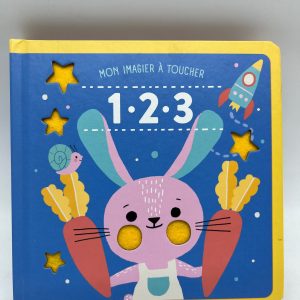 Livre Mon imagier à toucher Thème les chiffres 1/2/3 Neuf