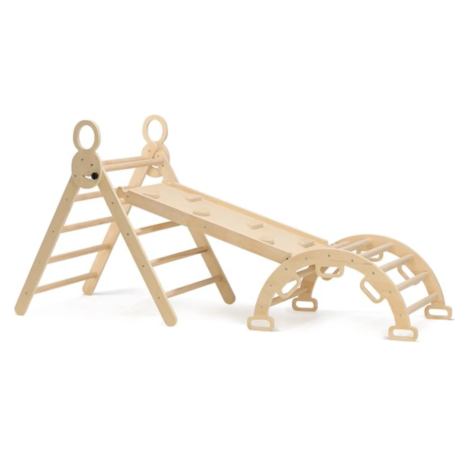 Mooiys Luxury Foldable Triangle with Climbing Arch and Slope with Climbing Frame/Glide (Triangle pliable de luxe avec arche d'escalade et pente avec cadre d'escalade/glissade)