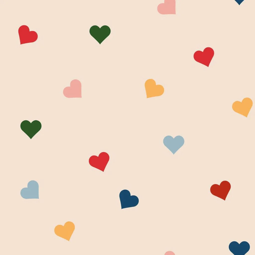 Papier Peint Cœurs Colorés – Image 3