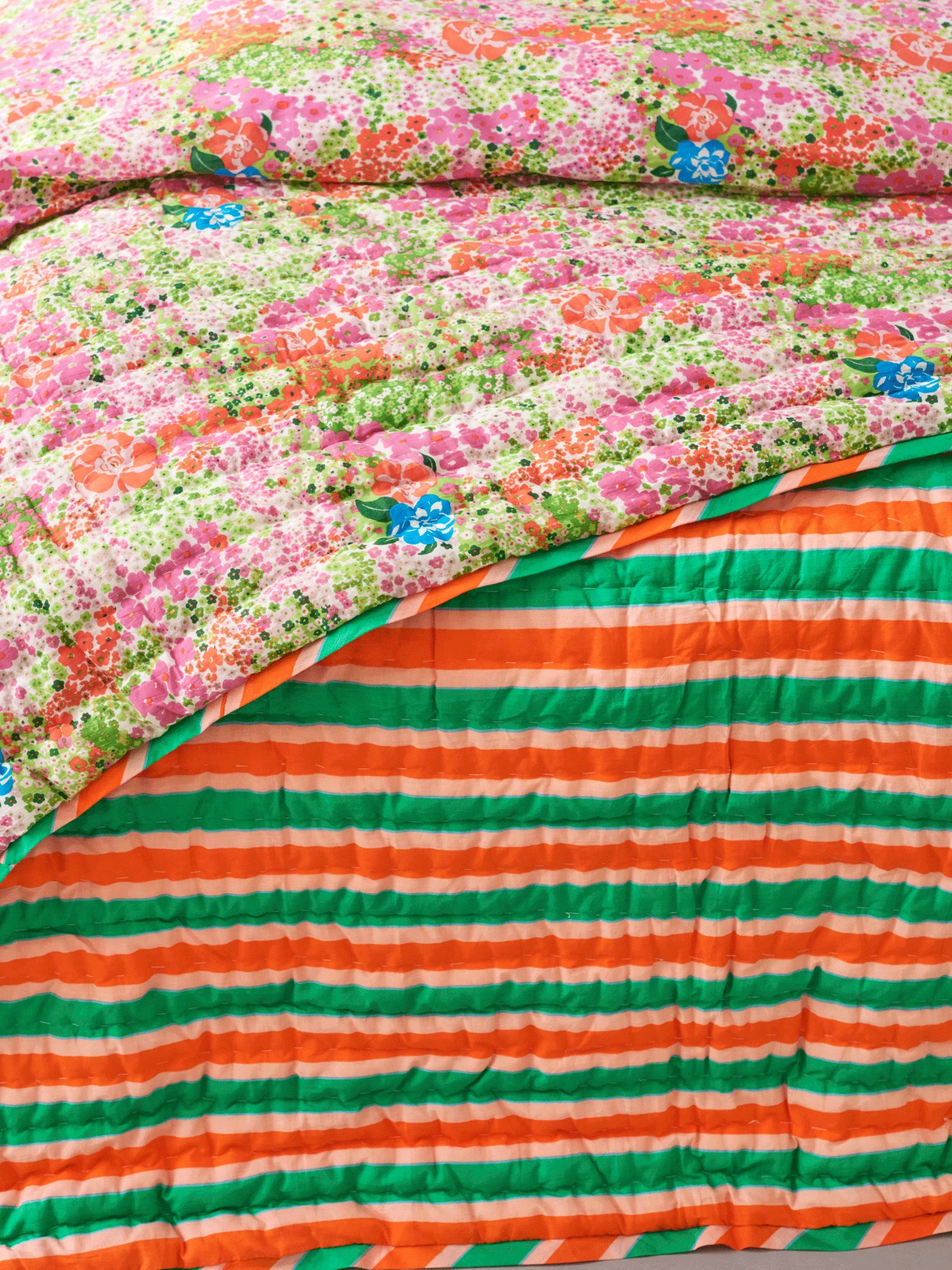 Plaid matelassé réversible