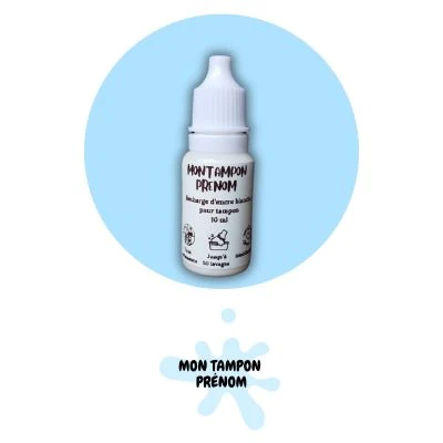 Recharge encre blanche pour tampon encreur personnalisé - 10ml