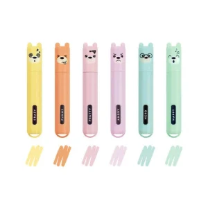 Set de 6 Minis Surligneurs Pastel Ourson - Legami