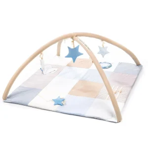 Tapis d’activités bébé en coton bio – Confort & Jeu, 100x100 cm