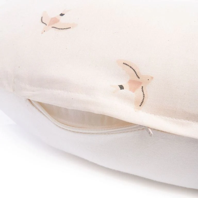 Coussin d'Allaitement Nude Haiku Birds Natural – Image 4